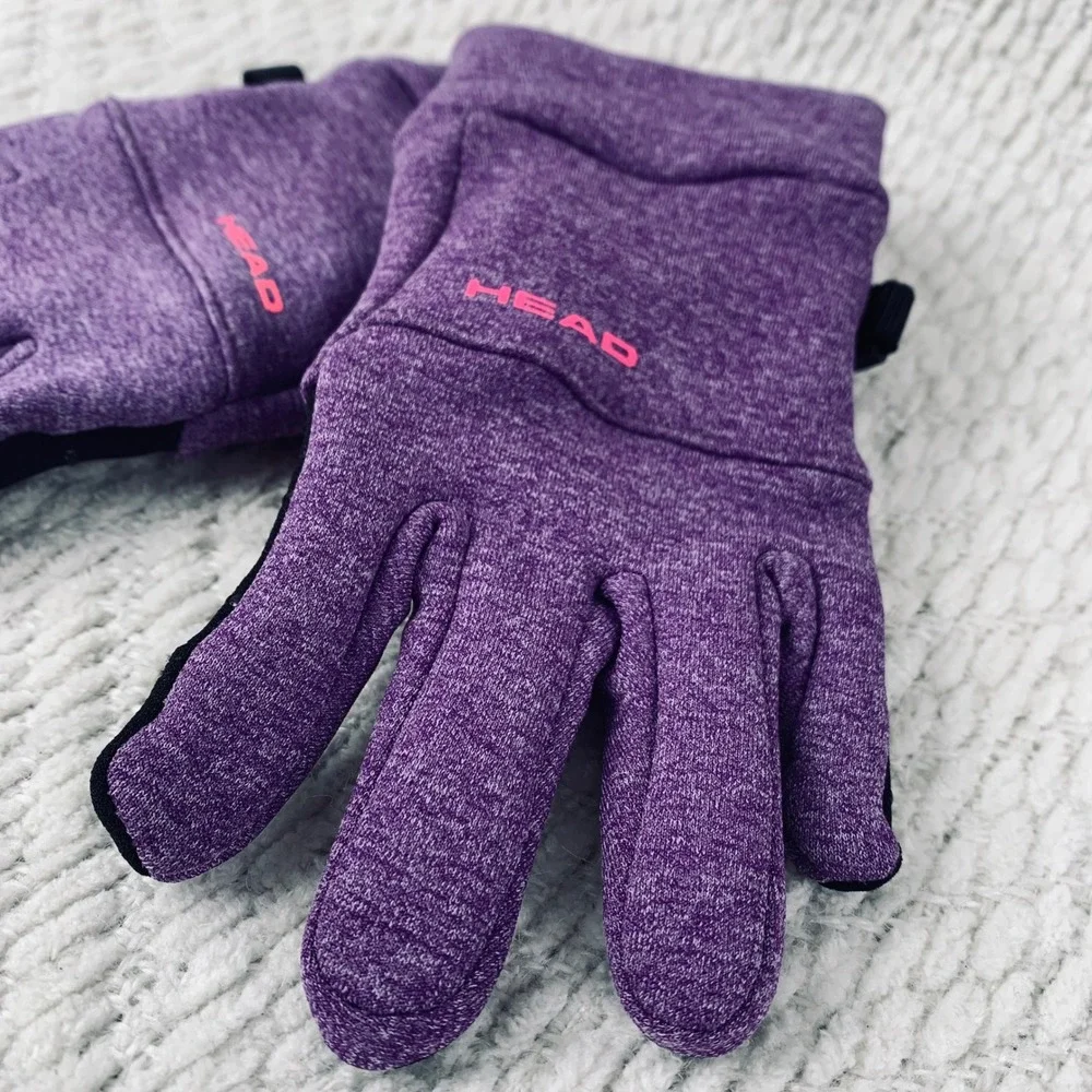 HEAD Performance Gloves Kids S Purple Sensation Touchscreen Grip Fleece Athletic